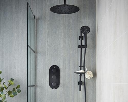 Satinjet® Como 3 Outlet Concealed Shower Pack - Matte Black