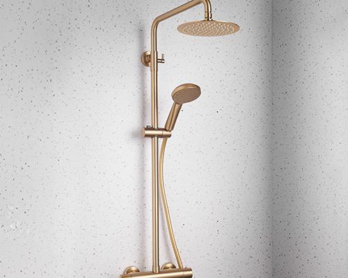 Satinjet® Kiri MK2 Cool Touch Diverter Shower - Brushed Brass