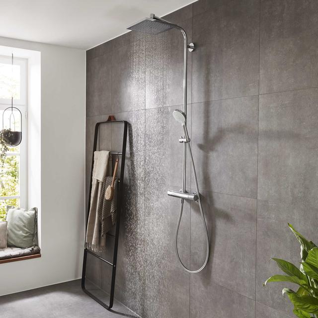 Crometta E Showerpipe 240 1jet EcoSmart with thermostatic