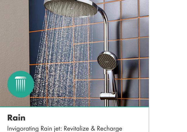 Activera S Showerpipe 240 1jet EcoSmart with bath thermostat