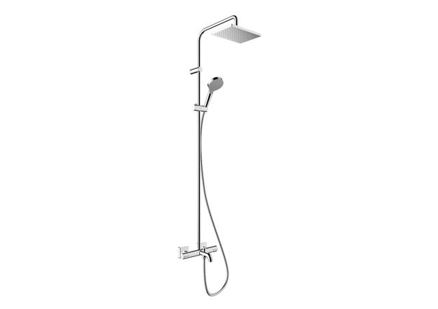 Vernis Shape Showerpipe 230 1jet EcoSmart with bath thermostat